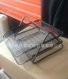 靈活收納新選擇 廠家直銷可拆裝兩層鐵網文件籃，高效辦公從此開始